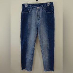 SHEIN Two Tone High Waist Jeans - US 6